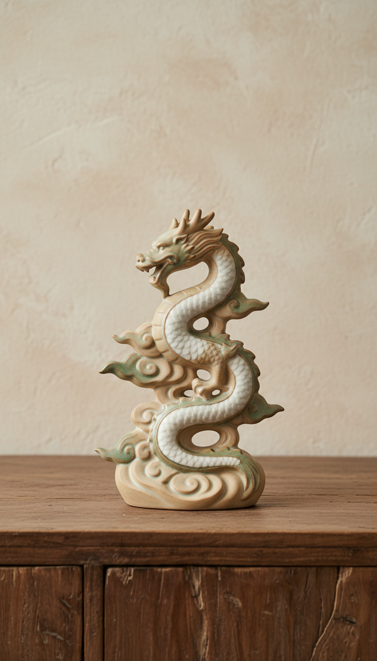 Porcelain Dragon Cloud Incense Holder