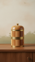 Limited Edition Bamboo and Gold Tea Caddy