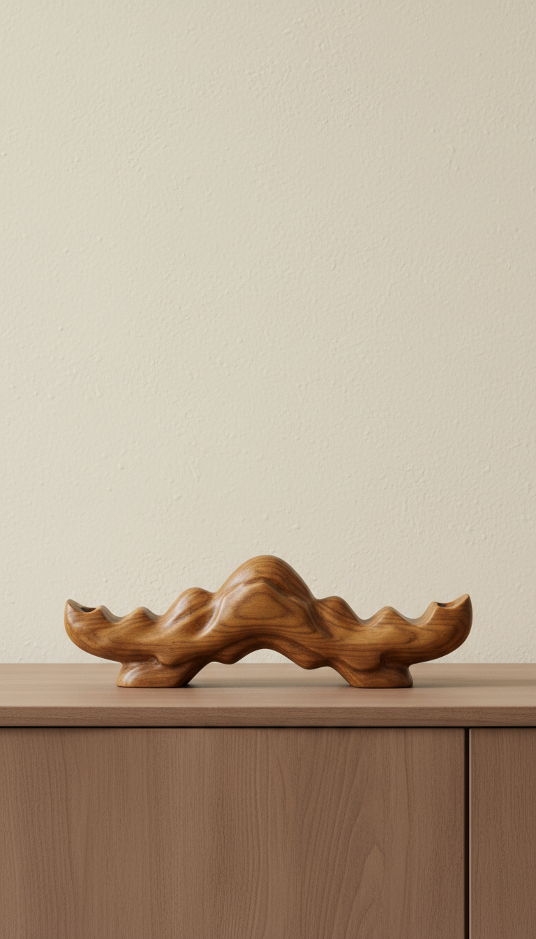 Hand-Carved Tea Wood Scholar's Brush Rest